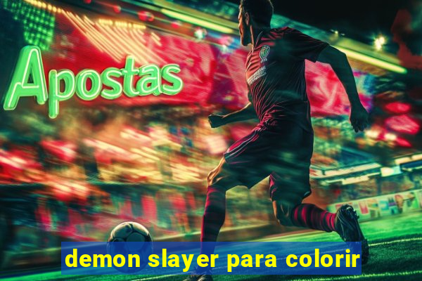 demon slayer para colorir